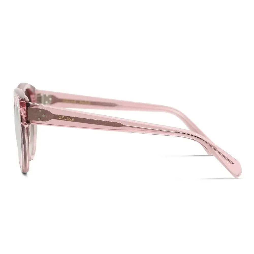 Celine CL40169I Audrey Pink Transparent Frame Gradient Round Sunglasses
